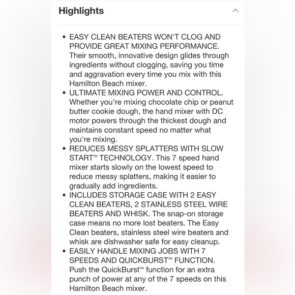 Hamilton Beach Professional Series Black and Silver Hand Mixer with Storage Case - Picture 3 of 15